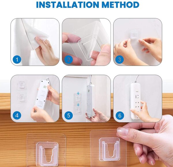 12 pcs Double-Sided Adhesive Wall Hooks – Easy to Use & Strong - Image 2