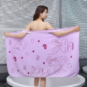 Wearable Microfiber Bath Towel Dress for Women