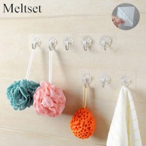 12 pcs Self-Adhesive Wall Hook – Transparent & Durable