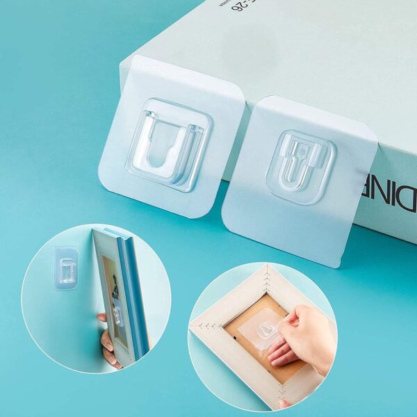 12 pcs Double-Sided Adhesive Wall Hooks – Easy to Use & Strong